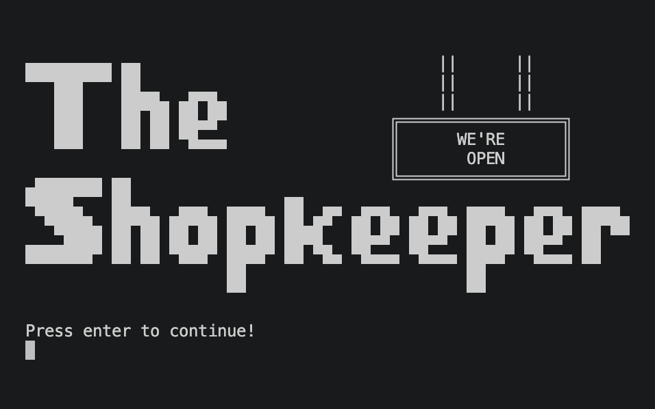 Screenshot of The Shopkeeper Game