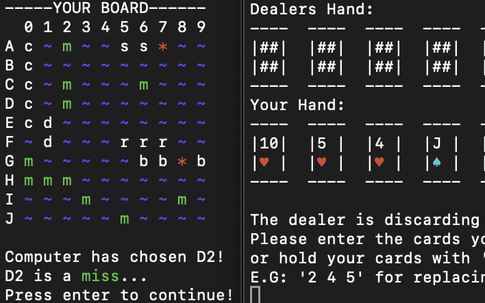 Screenshot of Terminal Games